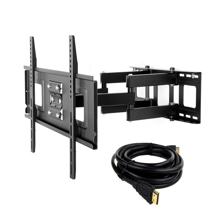 FLEXIMOUNTS A04 Full Motion Articulating TV Wall Mount Bracket for 32-65 Inch LED LCD HD 4K Plasma TV