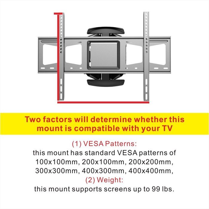 FLEXIMOUNTS A04 Full Motion Articulating TV Wall Mount Bracket for 32-65 Inch LED LCD HD 4K Plasma TV N8