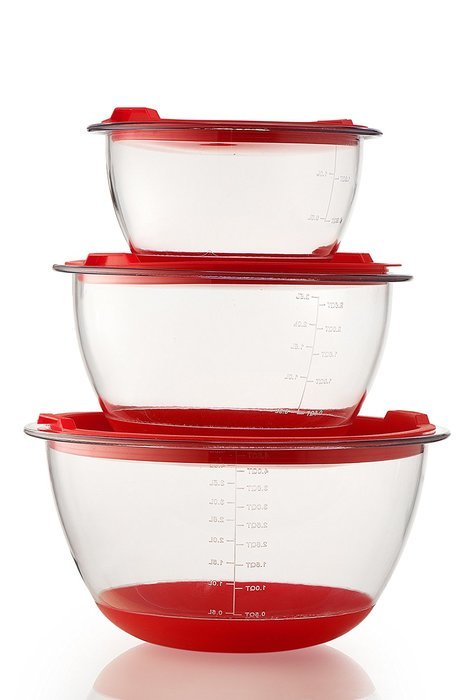 Sagler Set of 3 Mixing Bowls with lids N2