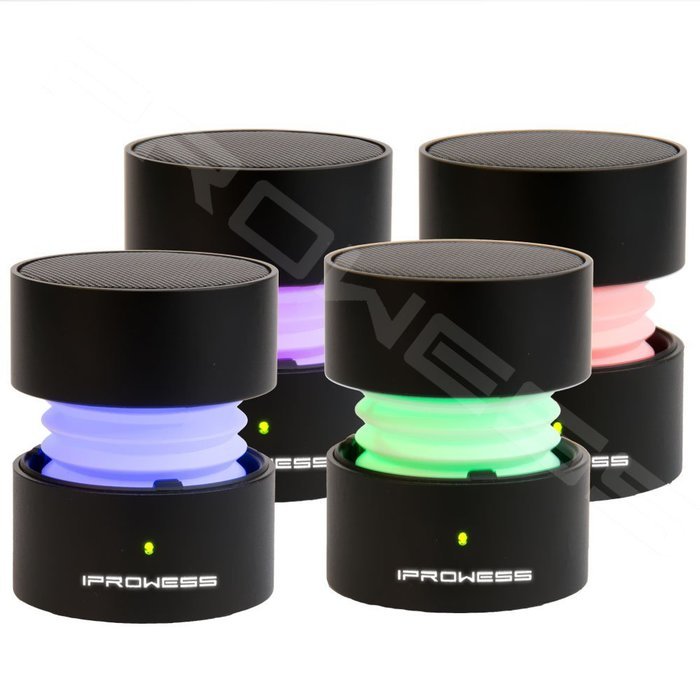 iProwess Promini X2 Go Portable wireless Bluetooth Coloured lights Speaker (Black) N3