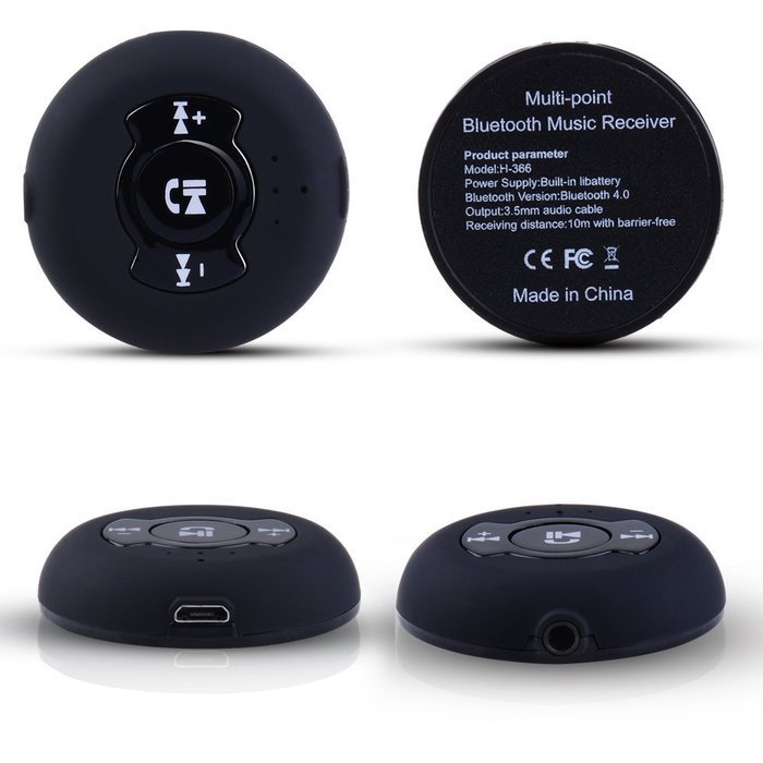 AGPtek&reg; 3.5 mm Wireless Bluetooth 4.0 Audio Music Receiver Adapter AUX Speaker for iPhone 6 plus 6 5S 5 5C 4S... N3