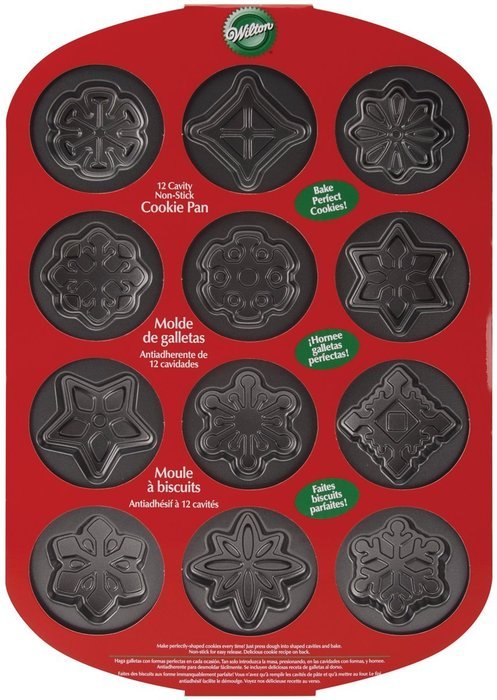 Non-Stick 12 Cavity Snowflakes Baking Sheet