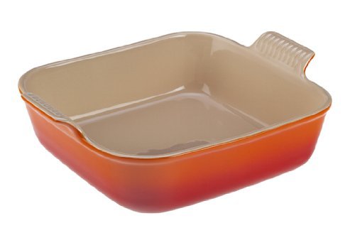 Le Creuset Heritage Stoneware 5" Square Dish, Flame