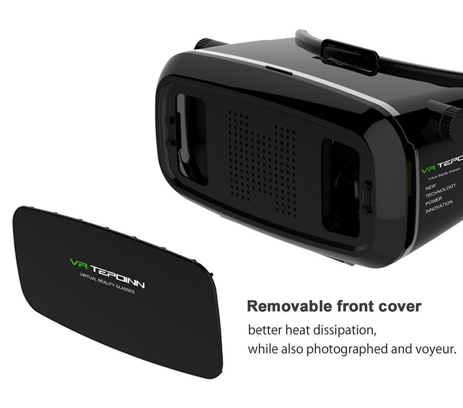 Tepoinn Second Version Virtual Reality Headset VR Goggle Box 3D Glasses for 3D Movies Video Games, Compatible... N14