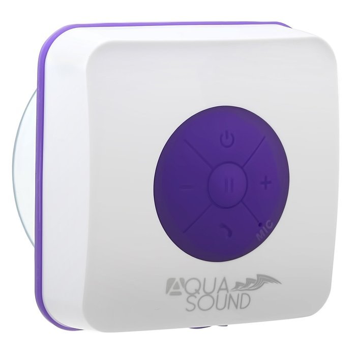 Aduro AquaSound WSP30 "Lifetime Warranty" Waterproof Shower Bluetooth Portable Speaker (Purple)