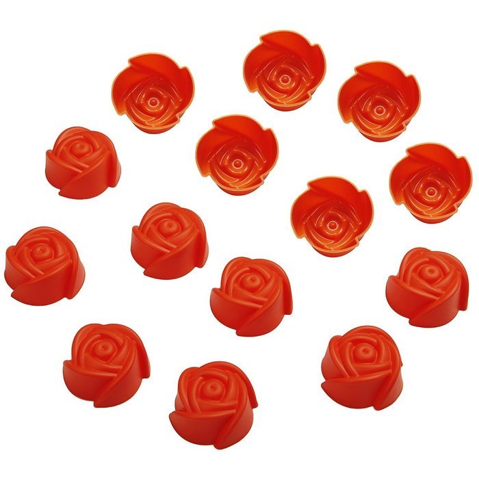 Chefaith 24 Pcs Reusable Silicone Mini Baking Cups, Cupcake Liners, Muffin Cups [12 Sunflower & 12 Rose Shaped... N6