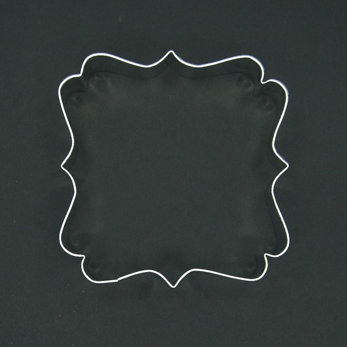 4.25" Fancy Square Plaque Frame Cookie Cutter for Wedding Party Favor Decor Custom Treats