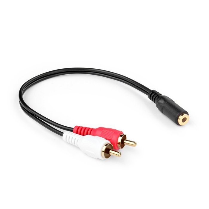 TNP 3.5mm to RCA Stereo Audio Cable Adapter - 3.5mm Female to Stereo RCA Male Bi-Directional AUX Auxiliary Male... N2