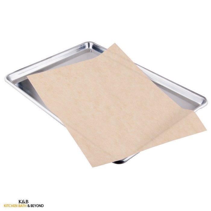 Kitchen & Beyond Natural Parchment Paper Pan Liner, 12-inch By 16-inch, Unbleached, 100-pack