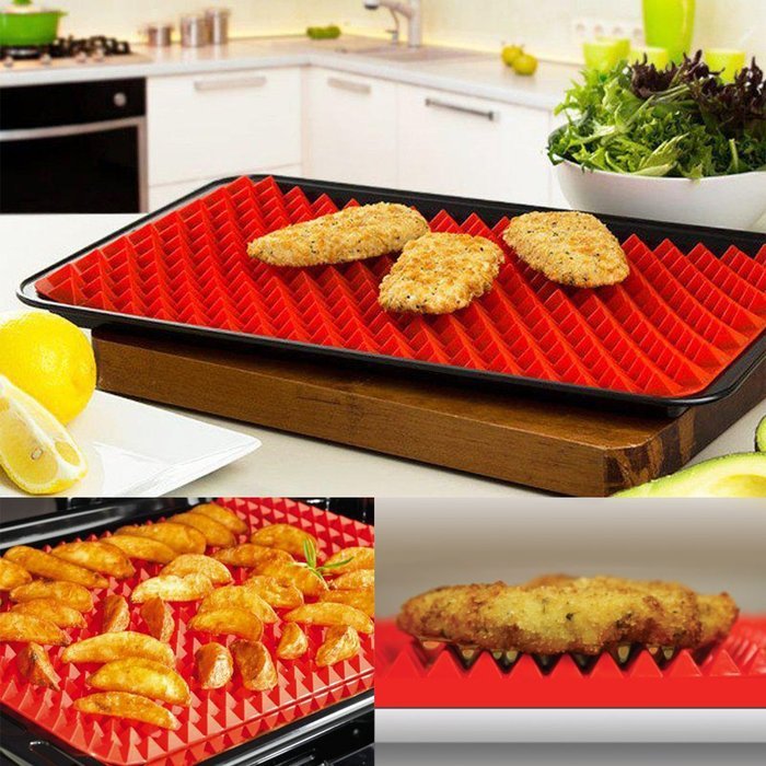 Akak Store Pyramid Design Non-Stick Silicone Healthy Cooking Baking Mat，16 Inches X 11.5 Inches N2
