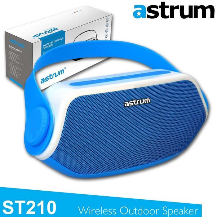 Astrum ST210 Portable Outdoor Wireless Bluetooth Speaker - HD Sound w Built-in Mic, FM Radio, Torchlight, Power... N6