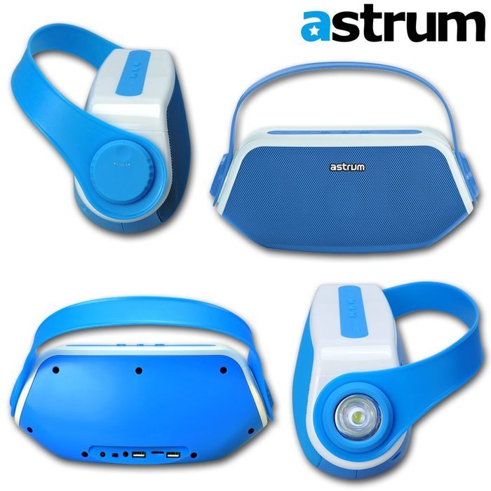 Astrum ST210 Portable Outdoor Wireless Bluetooth Speaker - HD Sound w Built-in Mic, FM Radio, Torchlight, Power... N8