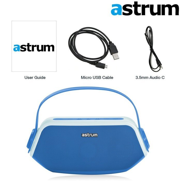 Astrum ST210 Portable Outdoor Wireless Bluetooth Speaker - HD Sound w Built-in Mic, FM Radio, Torchlight, Power... N12