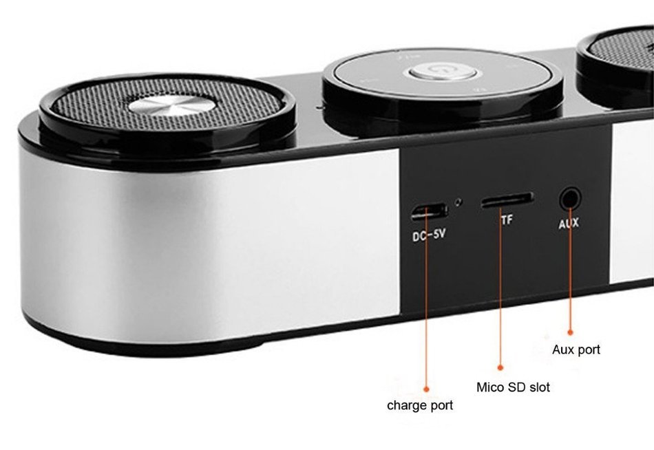 Wireless Speaker Super Deep Bass Surround Sound Speaker Touch Control Stereo Speaker Handsfree (blue) N5