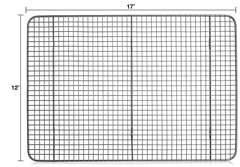 Beaumont Kitchenware Top Rated Baking/Cooling Rack | Heavy Duty &frac12;" Grids | Top Quality Stainless Steel 304 | Dishwasher... N8