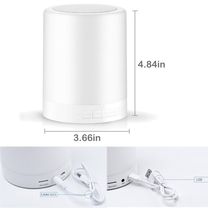 Portable Bluetooth Speaker Lamp for Indoor or Outdoor Camping, LED Lamp and Bluetooth Speaker, Smart Touch Muisc... N4