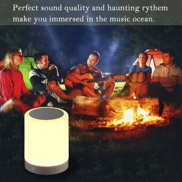 Portable Bluetooth Speaker Lamp for Indoor or Outdoor Camping, LED Lamp and Bluetooth Speaker, Smart Touch Muisc... N7