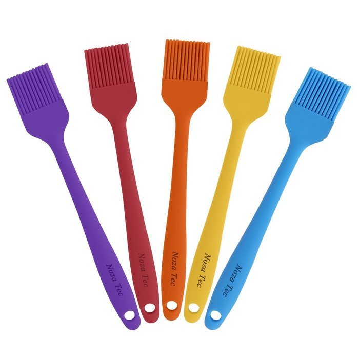 Four Stones Silicone Basting Pastry and BBQ Brushes durable,soft & flexible, 5 different colours per set, perfect...