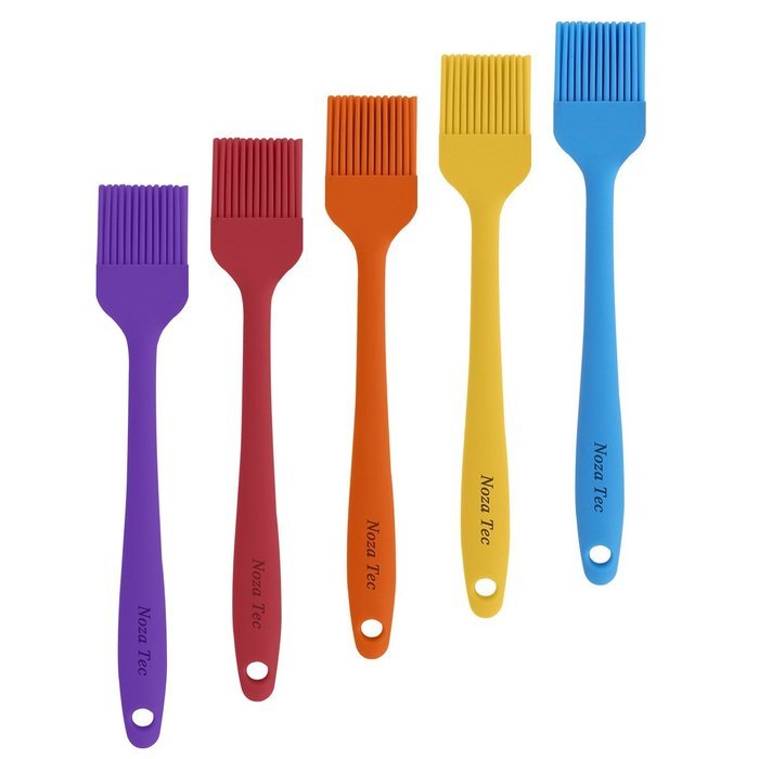 Four Stones Silicone Basting Pastry and BBQ Brushes durable,soft & flexible, 5 different colours per set, perfect... N2