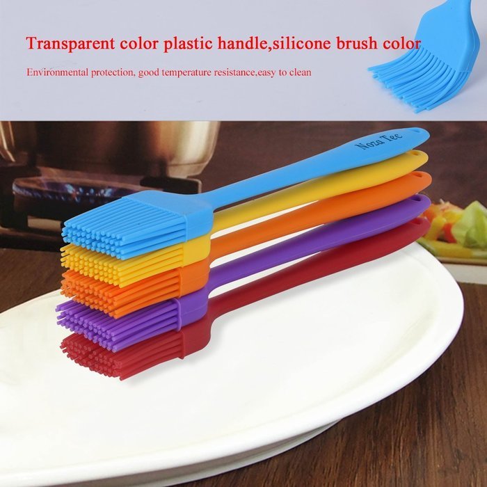 Four Stones Silicone Basting Pastry and BBQ Brushes durable,soft & flexible, 5 different colours per set, perfect... N3