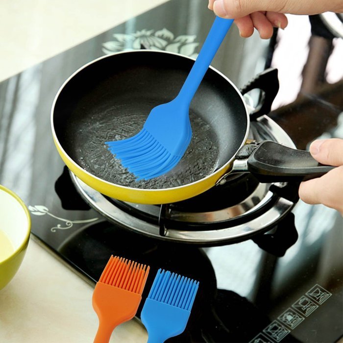 Four Stones Silicone Basting Pastry and BBQ Brushes durable,soft & flexible, 5 different colours per set, perfect... N5