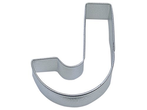 R&M Letter J Cookie Cutter in Durable, Economical, Tinplated Steel