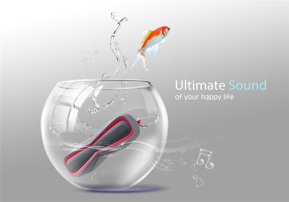 Waterproof IPX7 Wireless Bluetooth 4.1 Outdoor Speaker, Marine and Waterproof Bluetooth Speaker for iPhone, Android... N41