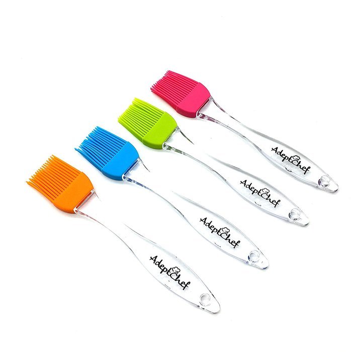 Silicone Basting & Pastry Brushes by AdeptChef, Great for BBQ Meat, Cakes & Pastries &ndash; Heatproof, Flexible & Dishwasher...