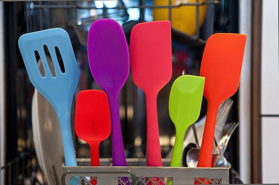 Lucentee 6-Piece Silicone Baking Set - Spatulas, Spoons & Turner - Heat Resistant Cooking Utensils (Multicolor) N7