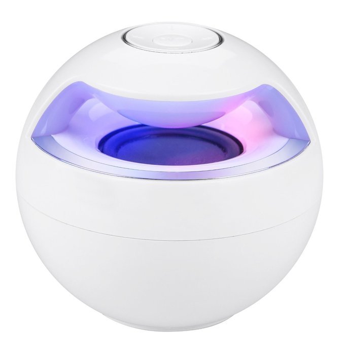 Ryham Spherical Portable Bluetooth Speaker with led light,White