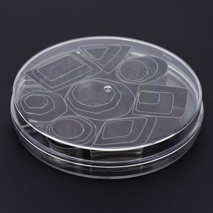 Yosoo 24Pcs Kitchen DIY Mini Shapes Cutters, Circle Hexagon Shape Silver Tone Metal Cutter Mould Mold for Cookies... N3