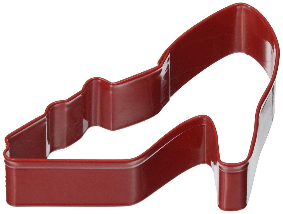 R & M Polyresin Coated High Heel Shoe Cookie Cutter, 4-Inch, Red