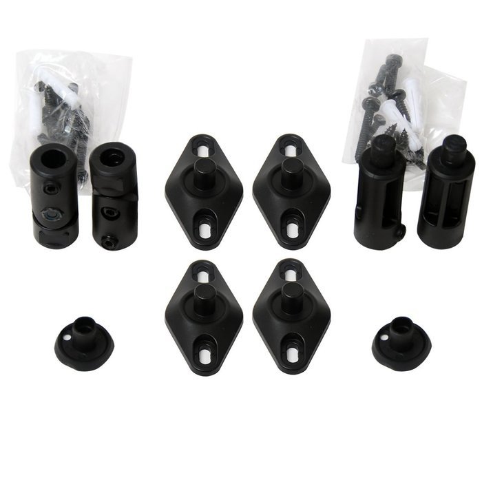 VideoSecu 5 Black Universal Speaker Mount Brackets for Walls and Ceilings 1XZ (Black, 5 Pack) N2
