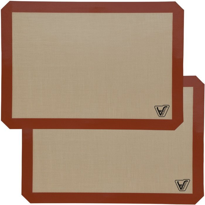 Silicone Baking Mat - Set of 2 Half Sheet (Thick & Large 11 5/8" x 16 1/2") - Non Stick Silicon Liner for Bake...