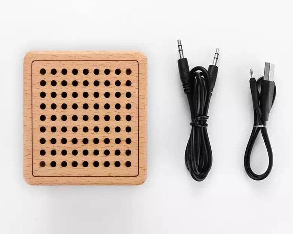 Glovion Wooden Portable Bluetooth Speaker -Compatible with Smartphone or PC -Support Hands-free calling ,TF card... N3