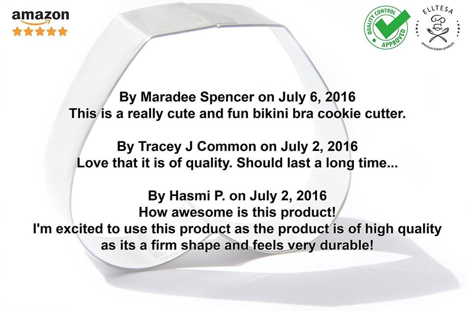 Cookie Cutter for Adult Party by Elltesa - Premium Quality Stainless Steel - Bonus Cookie Recipes - Durable &... N7