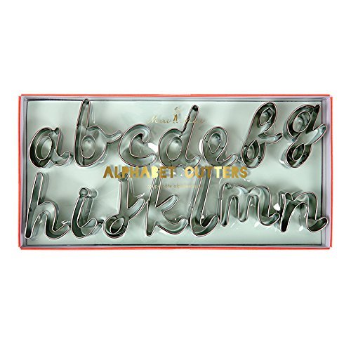 Meri Meri Alphabet Cookie Cutters; 26 Letters and 1 Ampersand