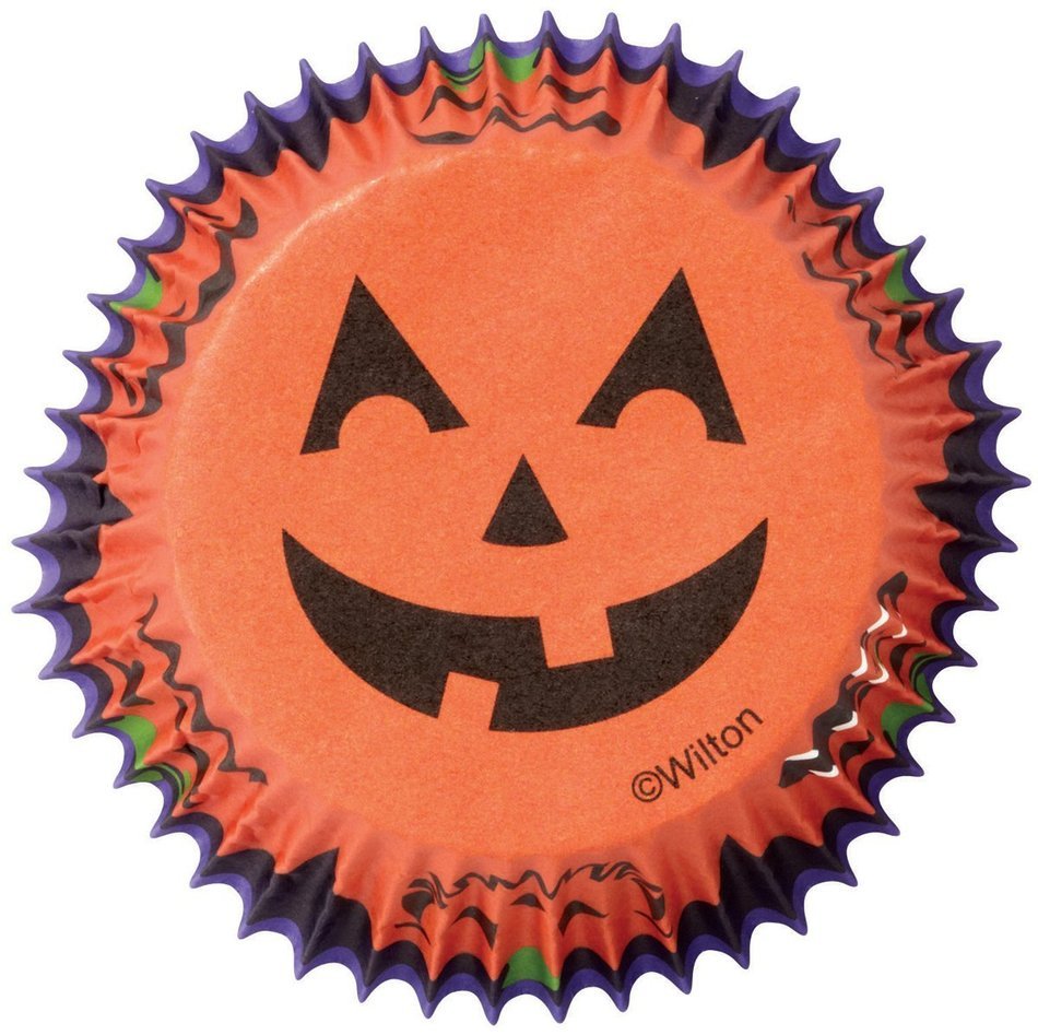Wilton Standard Baking Cups, Jack-O-Lantern, 75-Pack