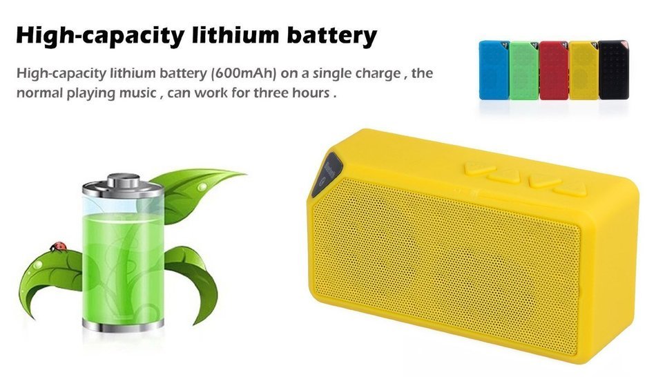 WONFAST X3 Mini Portable Wireless Bluetooth Speaker Hifi Car Handfree with MIC Micro Sd Loud Subwoofer Music Mp3... N16
