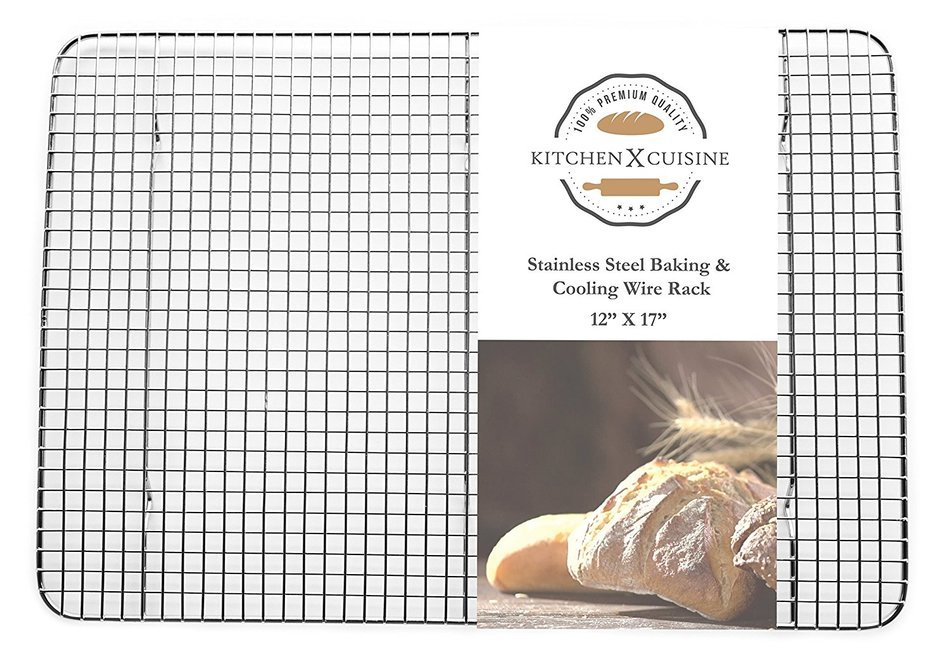 Premium Quality Stainless Steel Cooling Rack, Baking Rack, 12" X 17" - Oven Safe and Fits Half Sheet Pan Size...