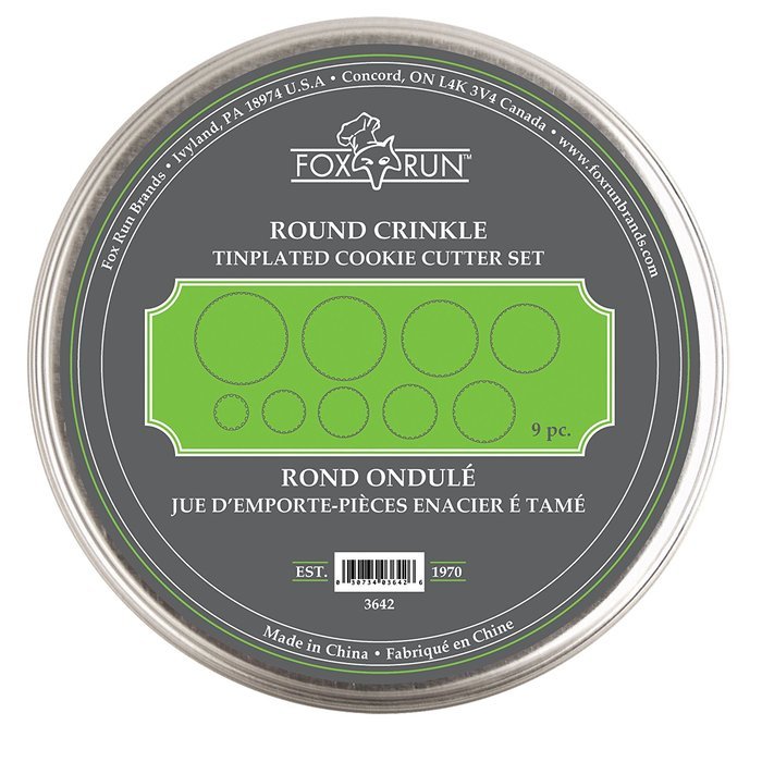 Fox Run 9-Piece Plain and Crinkled Oval Cookie Cutter Set N3