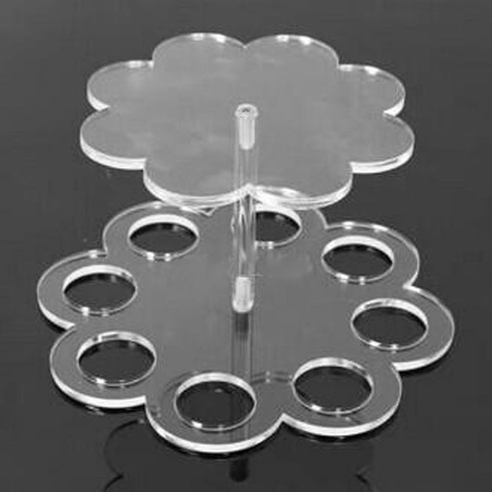 VORCOOL Acrylic Ice Cream Cone Holder Stand with 8 Holes (Transparent) N7
