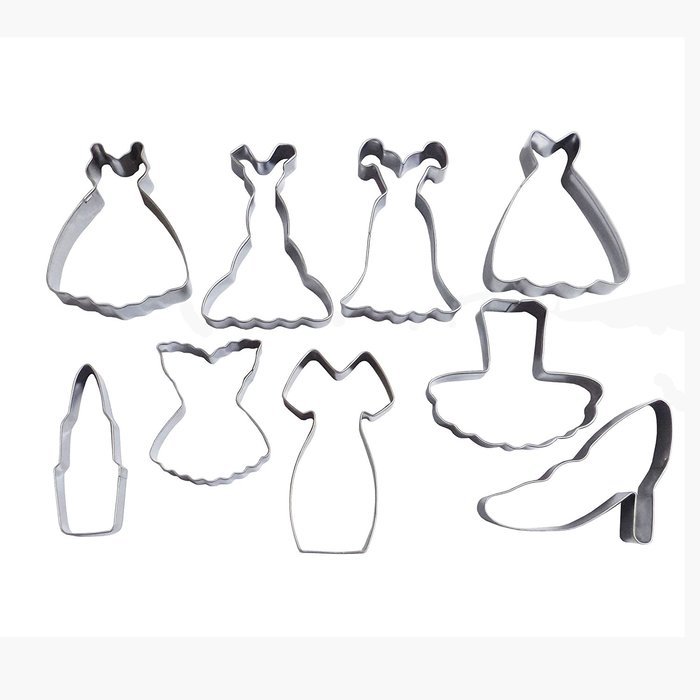 Yunko Fashion Lady Dress Ballet Suit Corset Skirt Stainless Steel Cookie Cutter Fondant Cutter Cake Cake Decoration...