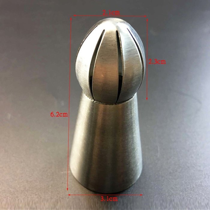 TANGCHU Ball Russian Piping Tips Set 1PC Tulip Stainless Steel Sphere Cream Icing Piping Nozzles DIY Baking Tools... N7