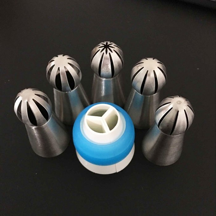 TANGCHU Ball Russian Piping Tips Set 1PC Tulip Stainless Steel Sphere Cream Icing Piping Nozzles DIY Baking Tools... N9