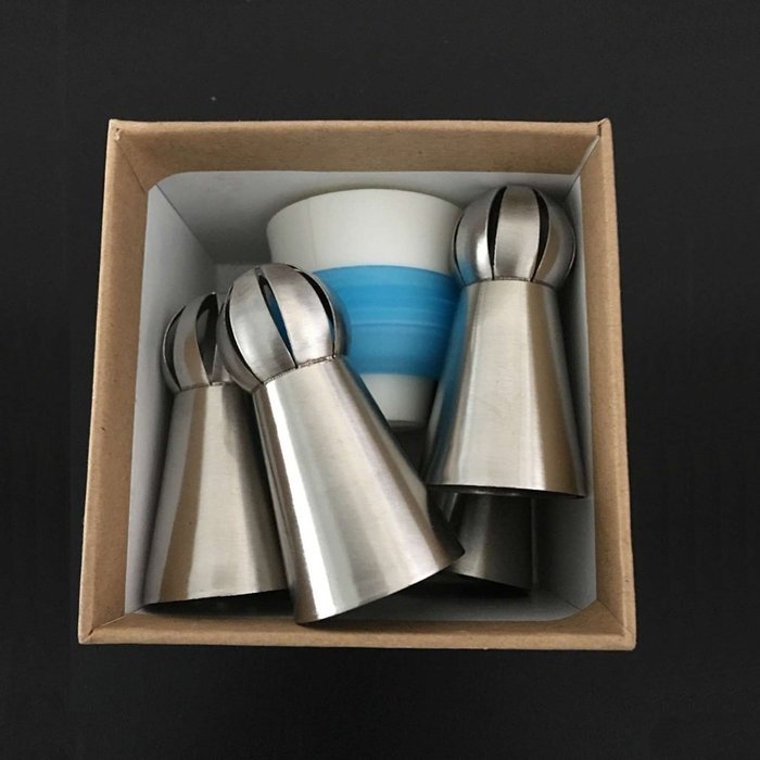 TANGCHU Ball Russian Piping Tips Set 1PC Tulip Stainless Steel Sphere Cream Icing Piping Nozzles DIY Baking Tools... N10