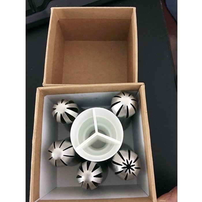 TANGCHU Ball Russian Piping Tips Set 1PC Tulip Stainless Steel Sphere Cream Icing Piping Nozzles DIY Baking Tools... N12