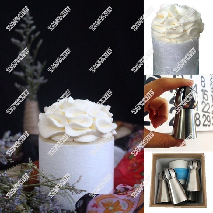 TANGCHU Ball Russian Piping Tips Set 1PC Tulip Stainless Steel Sphere Cream Icing Piping Nozzles DIY Baking Tools... N14