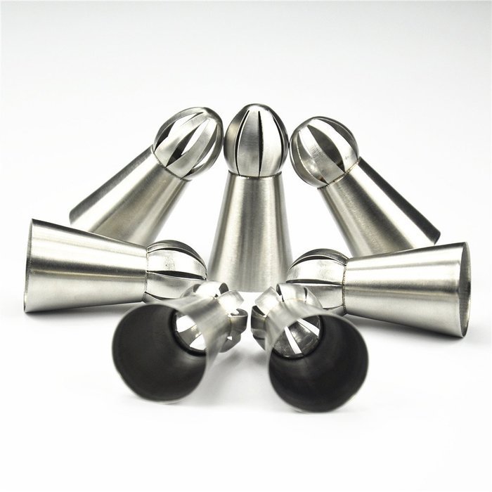 TANGCHU Ball Russian Piping Tips Set 1PC Tulip Stainless Steel Sphere Cream Icing Piping Nozzles DIY Baking Tools... N19