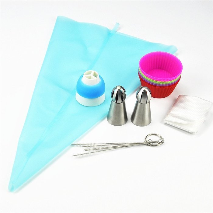 TANGCHU Ball Russian Piping Tips Set 1PC Tulip Stainless Steel Sphere Cream Icing Piping Nozzles DIY Baking Tools... N26